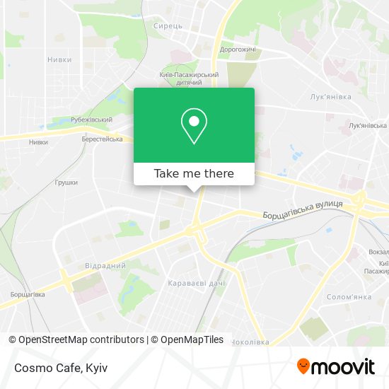 Карта Cosmo Cafe