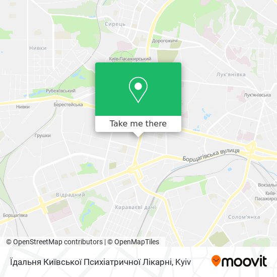 Карта Їдальня Київської Психіатричної Лікарні
