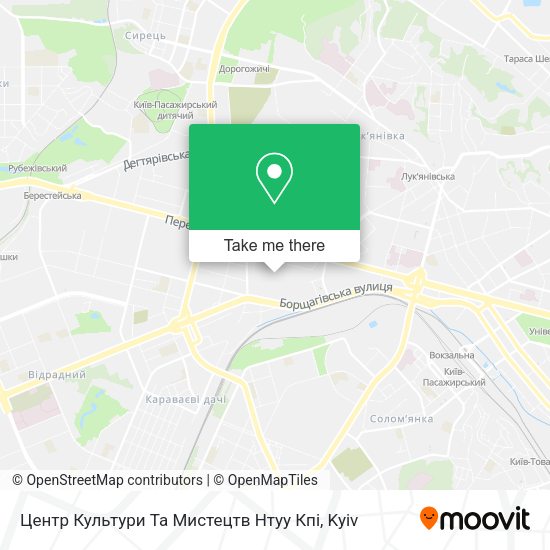 Карта Центр Культури Та Мистецтв Нтуу Кпі