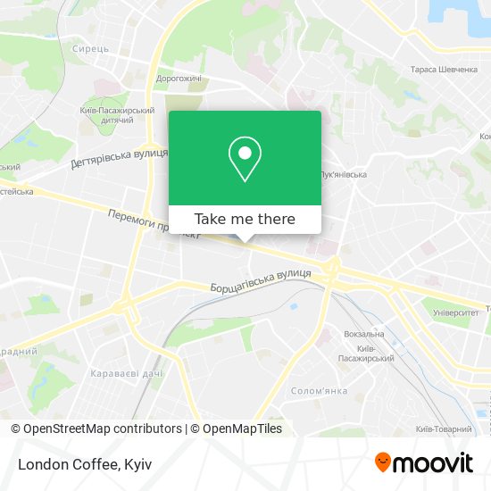 London Coffee map