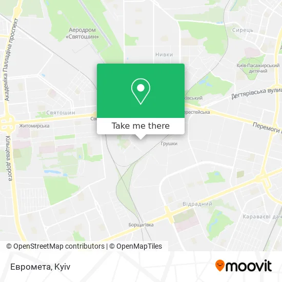 Евромета map
