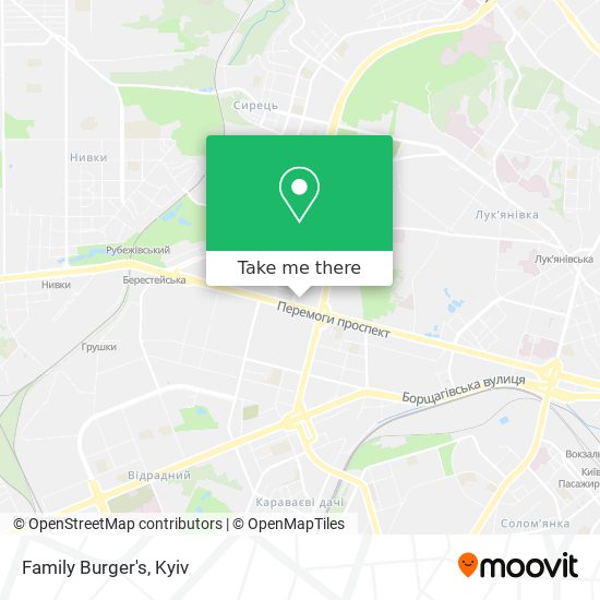 Family Burger's map