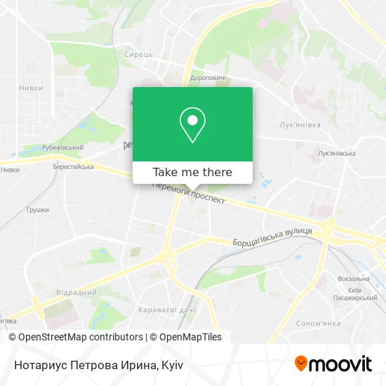 Карта Нотариус Петрова Ирина