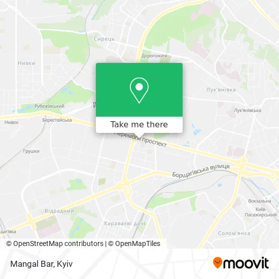 Карта Mangal Bar