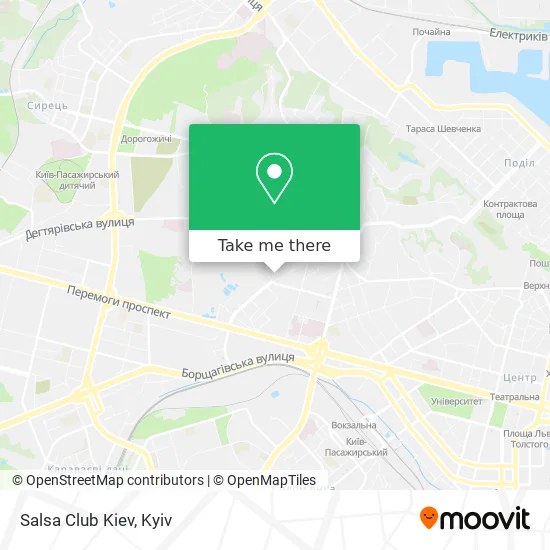 Карта Salsa Club Kiev