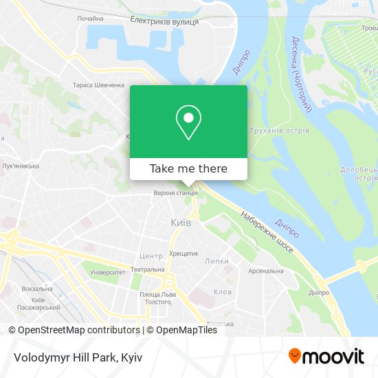 Volodymyr Hill Park map
