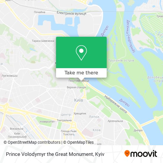 Prince Volodymyr the Great Monument map
