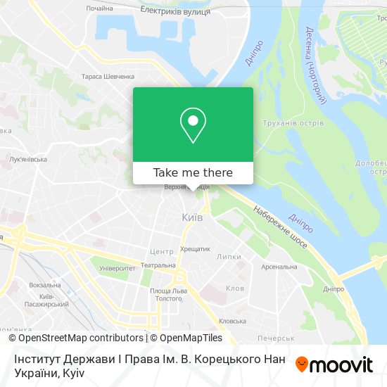 Карта Інститут Держави І Права Ім. В. Корецького Нан України