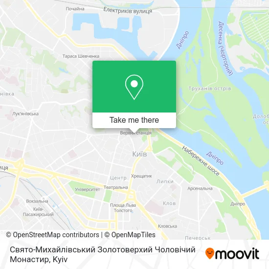 Карта Свято-Михайлівський Золотоверхий Чоловічий Монастир