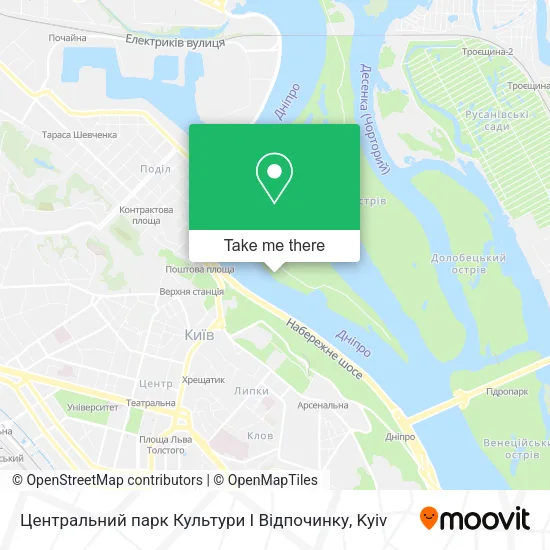 Карта Центральний парк Культури І Відпочинку