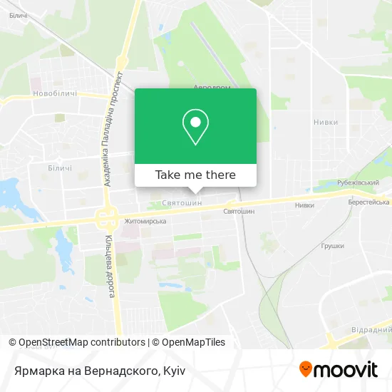 Карта Ярмарка на Вернадского
