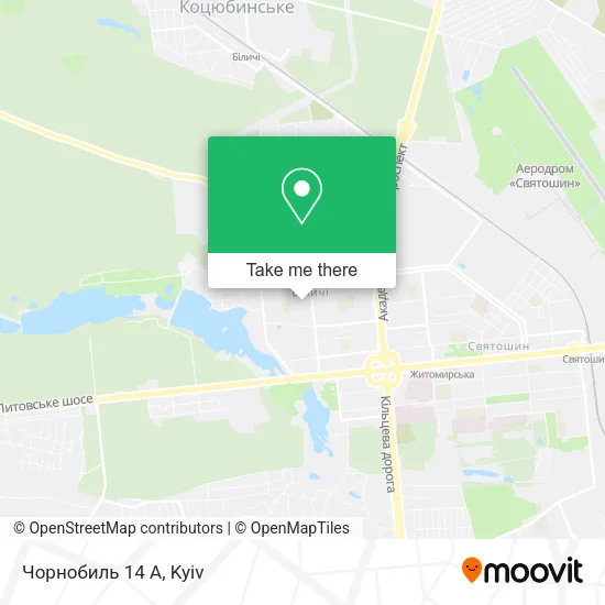 Карта Чорнобиль 14 А