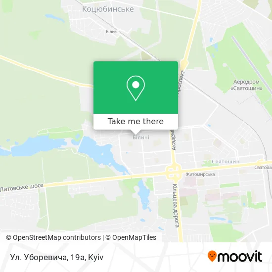 Карта Ул. Уборевича, 19а