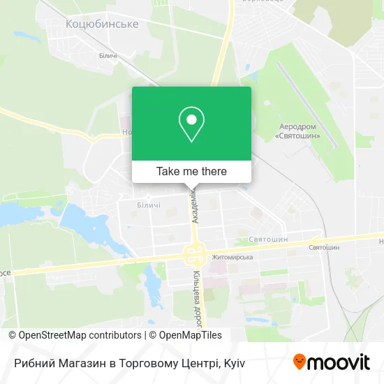 Карта Рибний Магазин в Торговому Центрі