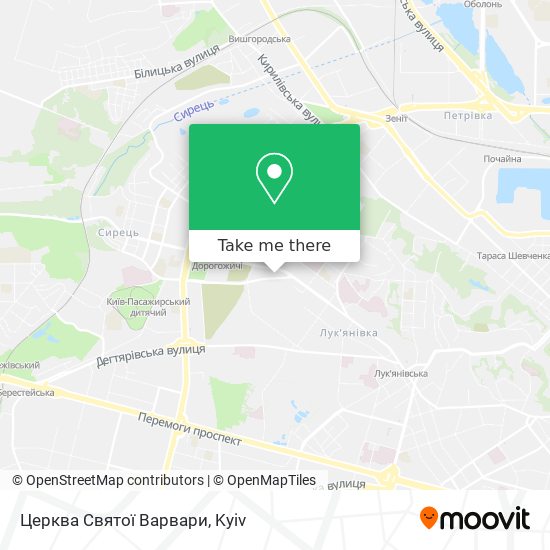 Церква Святої Варвари map