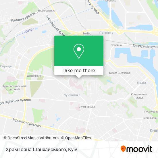 Карта Храм Іоана Шанхайського