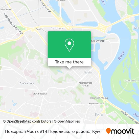 Карта Пожарная Часть #14 Подольского района