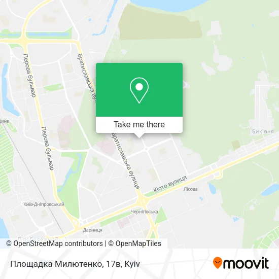Карта Площадка Милютенко, 17в