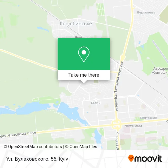 Карта Ул. Булаховского, 5б