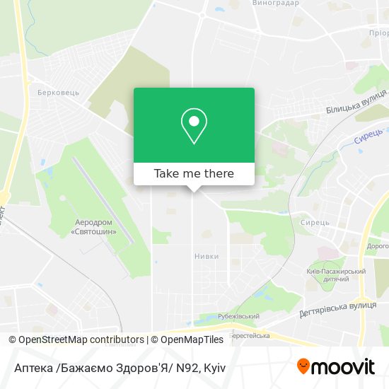 Аптека /Бажаємо Здоров'Я/ N92 map