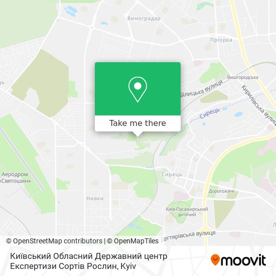 Київський Обласний Державний центр Експертизи Сортів Рослин map