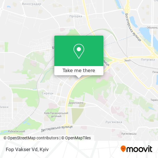 Карта Fop Vakser Vd