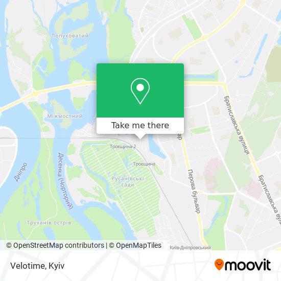 Velotime map