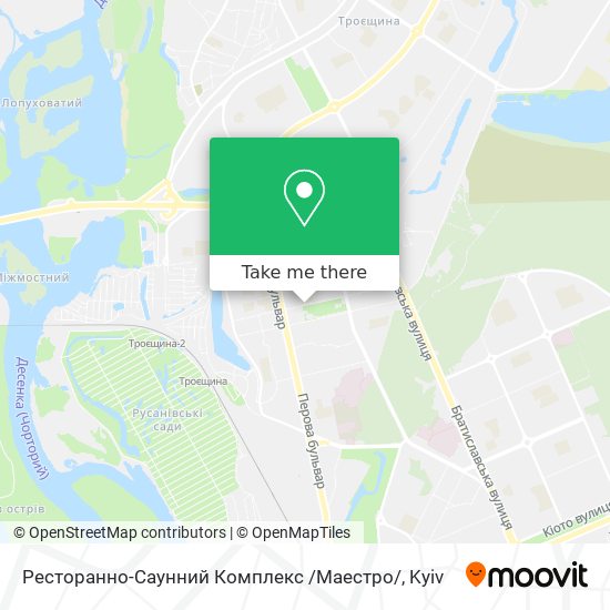 Карта Ресторанно-Саунний Комплекс /Маестро/
