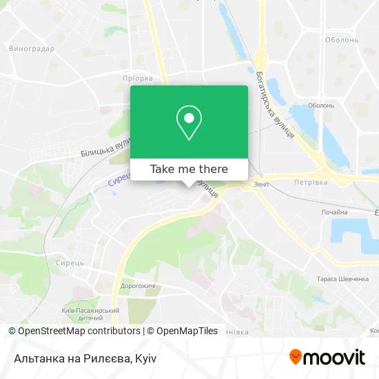 Карта Альтанка на Рилєєва