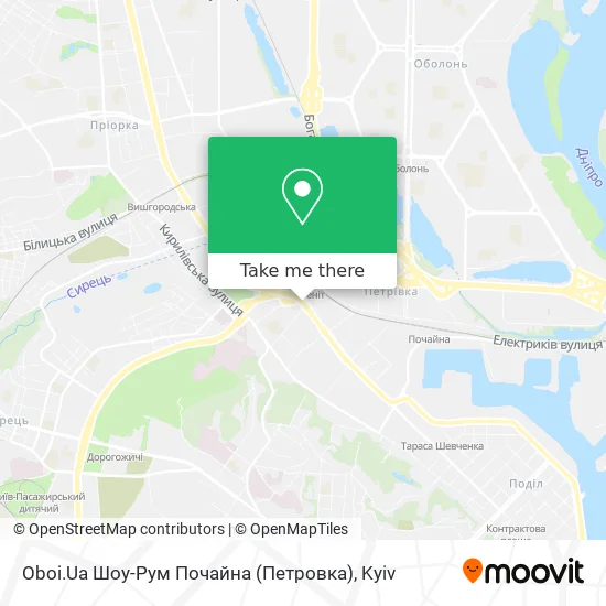 Карта Oboi.Ua Шоу-Рум Почайна (Петровка)