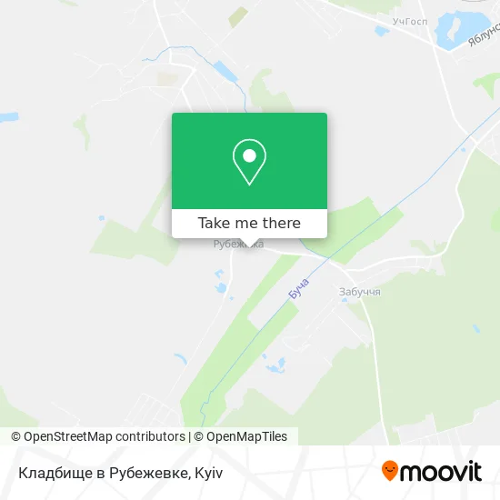 Карта Кладбище в Рубежевке