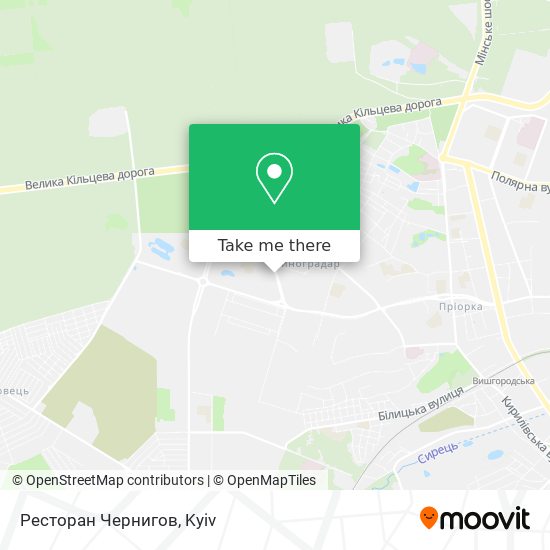 Карта Ресторан Чернигов