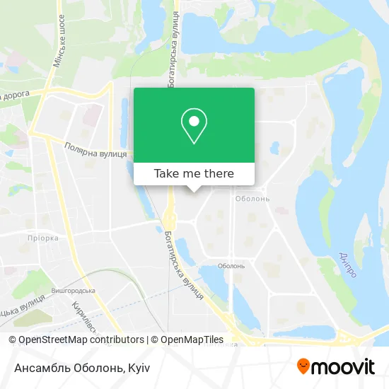Карта Ансамбль Оболонь