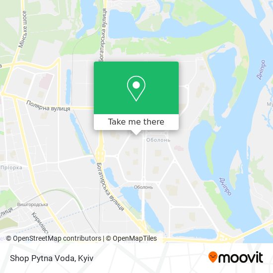 Карта Shop Pytna Voda