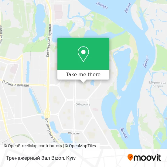 Карта Тренажерный Зал Bizon