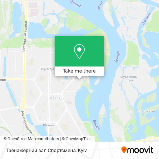 Тренажерний зал Спортсмена map