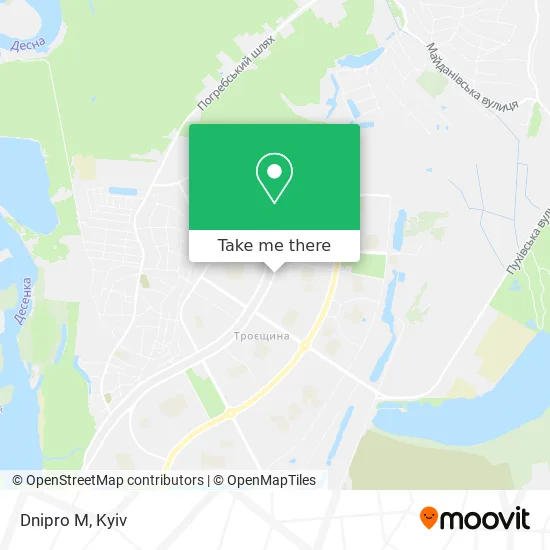 Dnipro M map