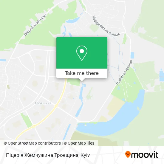 Піцерія Жемчужина Троєщина map