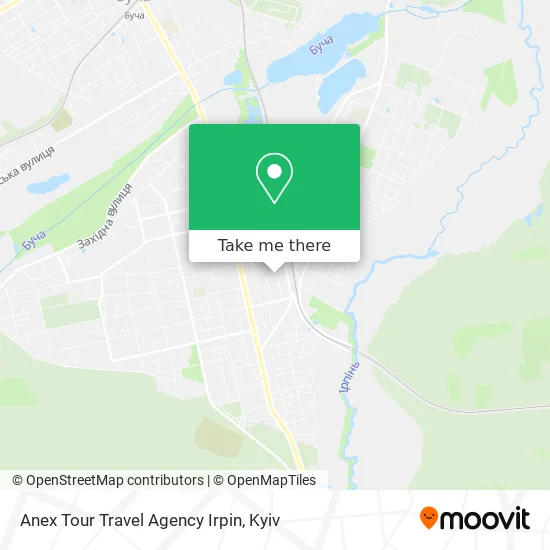 Карта Anex Tour Travel Agency Irpin