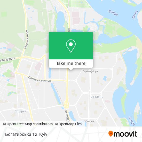 Богатирська 12 map
