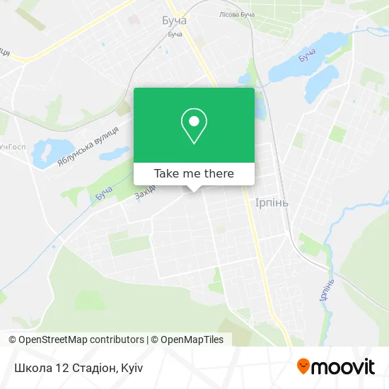 Карта Школа 12 Стадіон