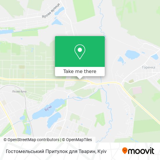 Карта Гостомельський Притулок для Тварин