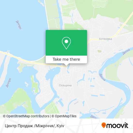 Центр Продаж /Міжріччя/ map
