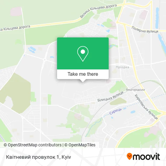 Карта Квітневий провулок 1