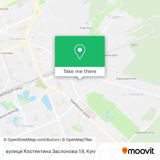 вулиця Костянтина Заслонова 18 map