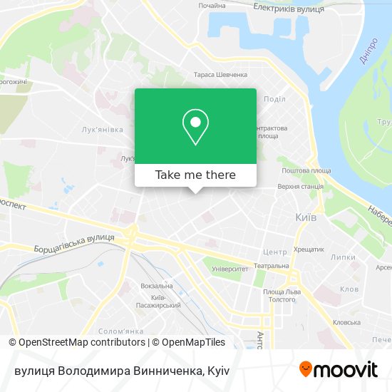 вулиця Володимира Винниченка map
