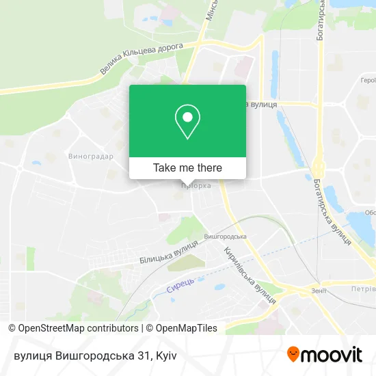 Карта вулиця Вишгородська 31