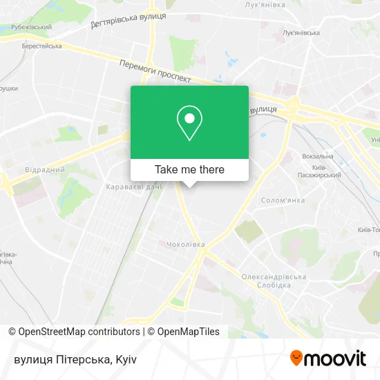 Карта вулиця Пітерська