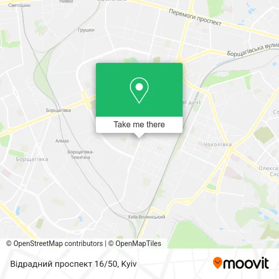 Карта Відрадний проспект 16/50