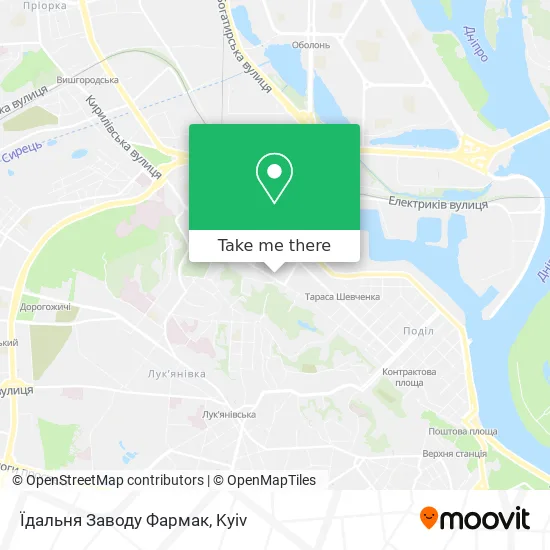 Карта Їдальня Заводу Фармак